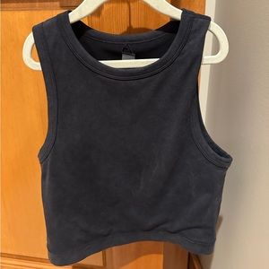 Dark Charcoal Gray cropped tank top
